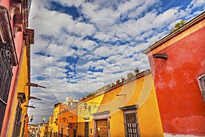 Yellow Orange Town Street San Miguel de Allende Mexico