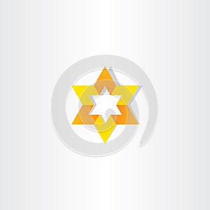 yellow orange vector star icon sign