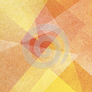 Yellow orange and white background with abstract triangle layers with transparent texture