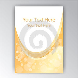 Yellow orange white beautifull abstract page template
