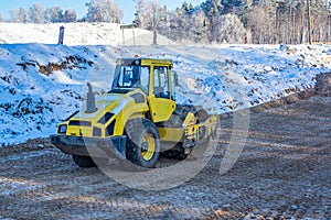 Yellow Padfoot Roller Compactor