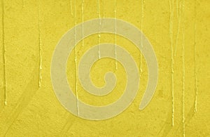Yellow Paint Drip Wall Texture Background