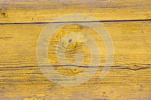 Yellow paint mottled wooden door