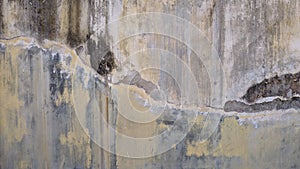 Yellow paint scratch old concrete wall texture