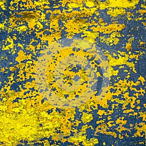 Yellow painted cement floor texture