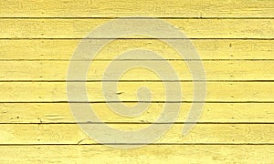 Yellow Painted Wood Planks as Background or Texture