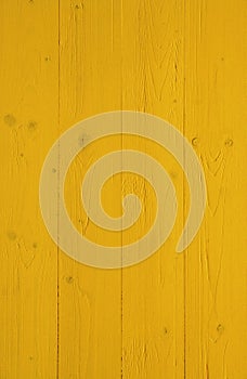 Yellow painted wooden wall