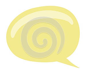 Yellow paper bubbles for speech on an white background. bstract design. Vector illustration.