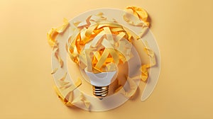 Yellow paper bulb light