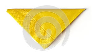 Yellow paper napkin