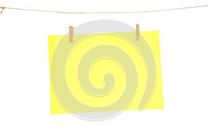Yellow paper sheet