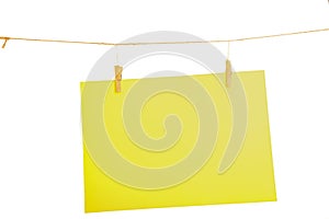 Yellow paper sheet