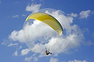 Yellow paraglide