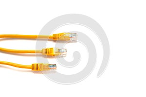 Yellow patch-cords with RJ45 for Lan network