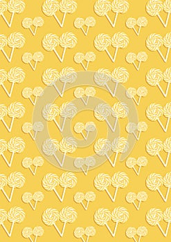 The yellow pattern of many candys