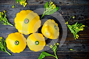 Yellow patty pan squash