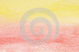 Yellow and peach pink watercolor gradient empty background