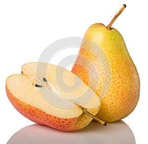 Yellow pear and half