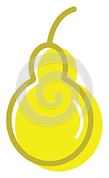 Yellow pear, icon icon