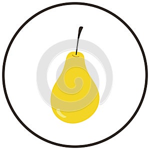 Yellow pear icon