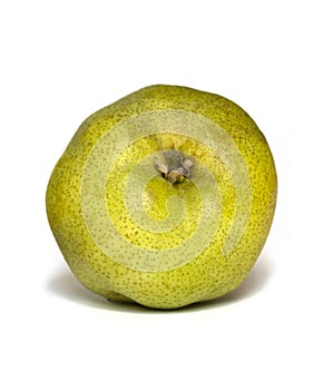 Yellow pear isolated on white