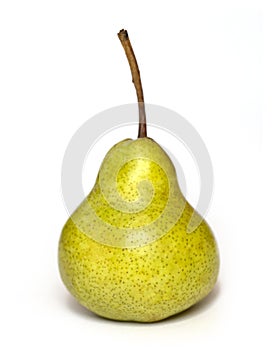 Yellow pear isolated on white