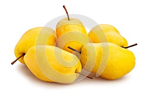 yellow pear path isolated