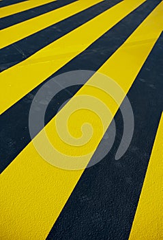 Yellow pedestrian crossing photo