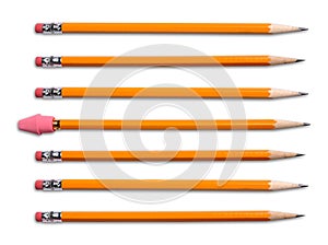 Yellow Pencils With Eraser