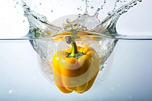 Pepper dropped in water