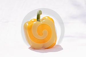 Yellow pepper white background