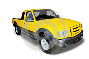 Yellow Pick Up Truck