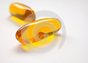 Yellow Pills Vitamin Soft Gels