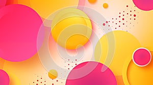 yellow and pink circle ai generated 3D background