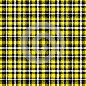 Yellow Plaid Tartan Checkered Seamless Pattern