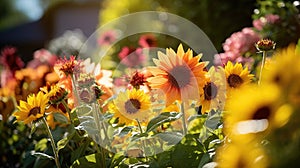 yellow plant border sunny close