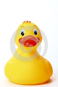 Yellow plastic bathtime duck