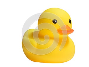 Yellow plastic duck toy