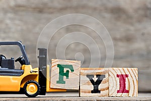 Yellow plastic forklift img