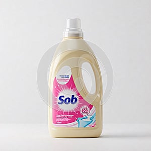 Laundry detergent bottle on white background. 3d rendering