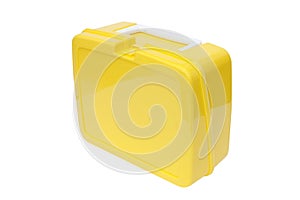 Yellow plastic lunchbox photo