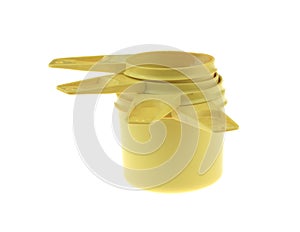 Yellow Plastic Measuring Cups