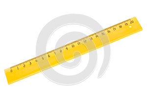 Yellow plastic ruler