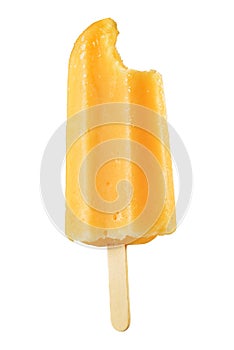 Yellow popsicle isolated