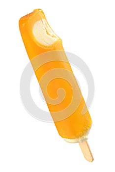 Yellow popsicle isolated