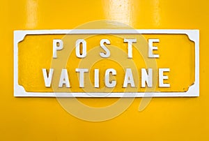 Yellow post box in Vatican