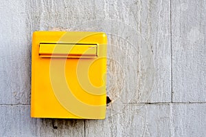 Yellow postbox