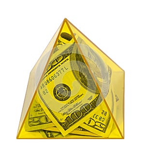 Yellow Power Pyramid of Money