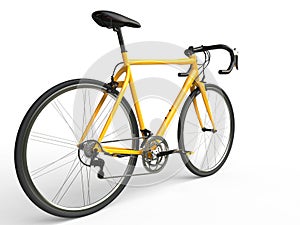 Yellow profesional sports bike