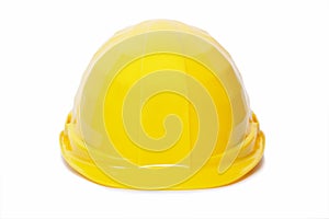 Yellow protective helmet